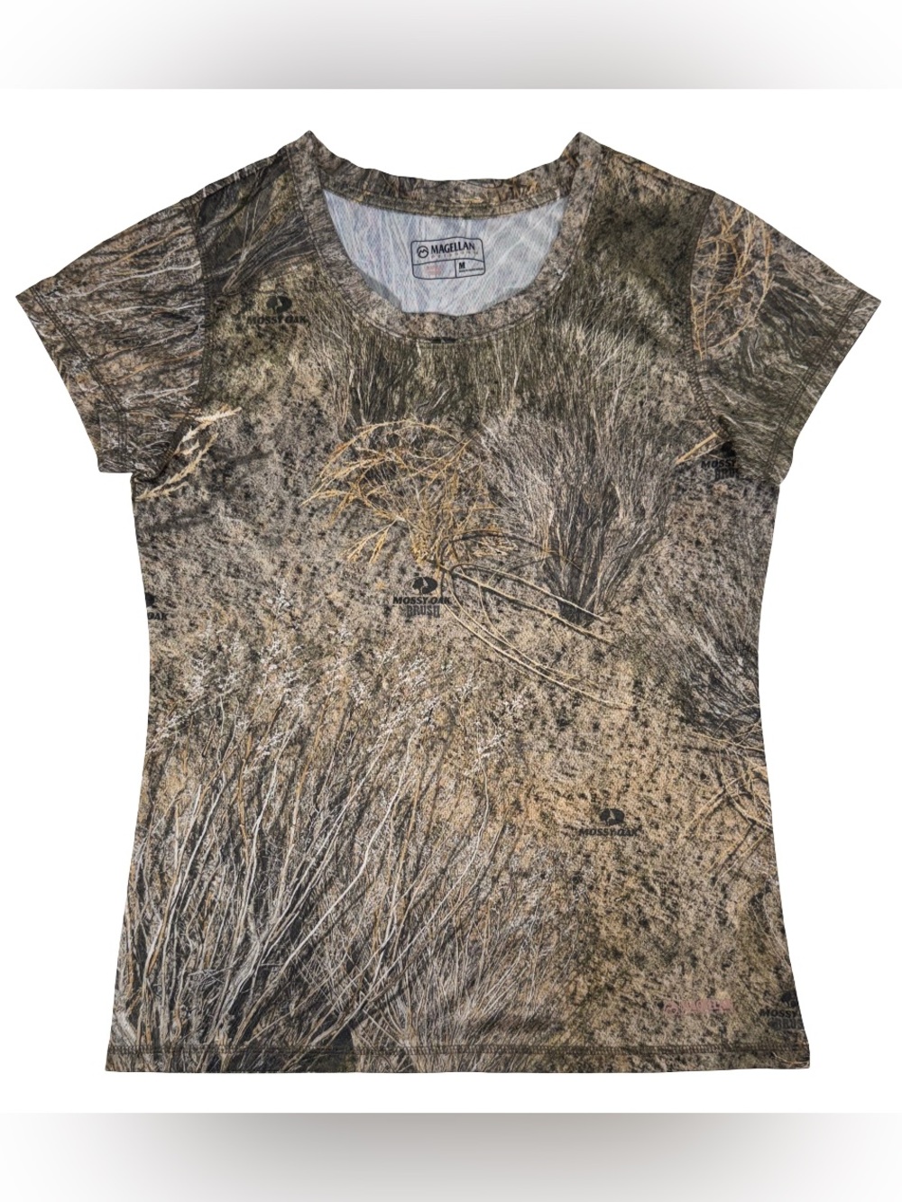 Magellan Outdoors Hunt Gear Mossy Oak Brush Camo Shirt Women’s Medium